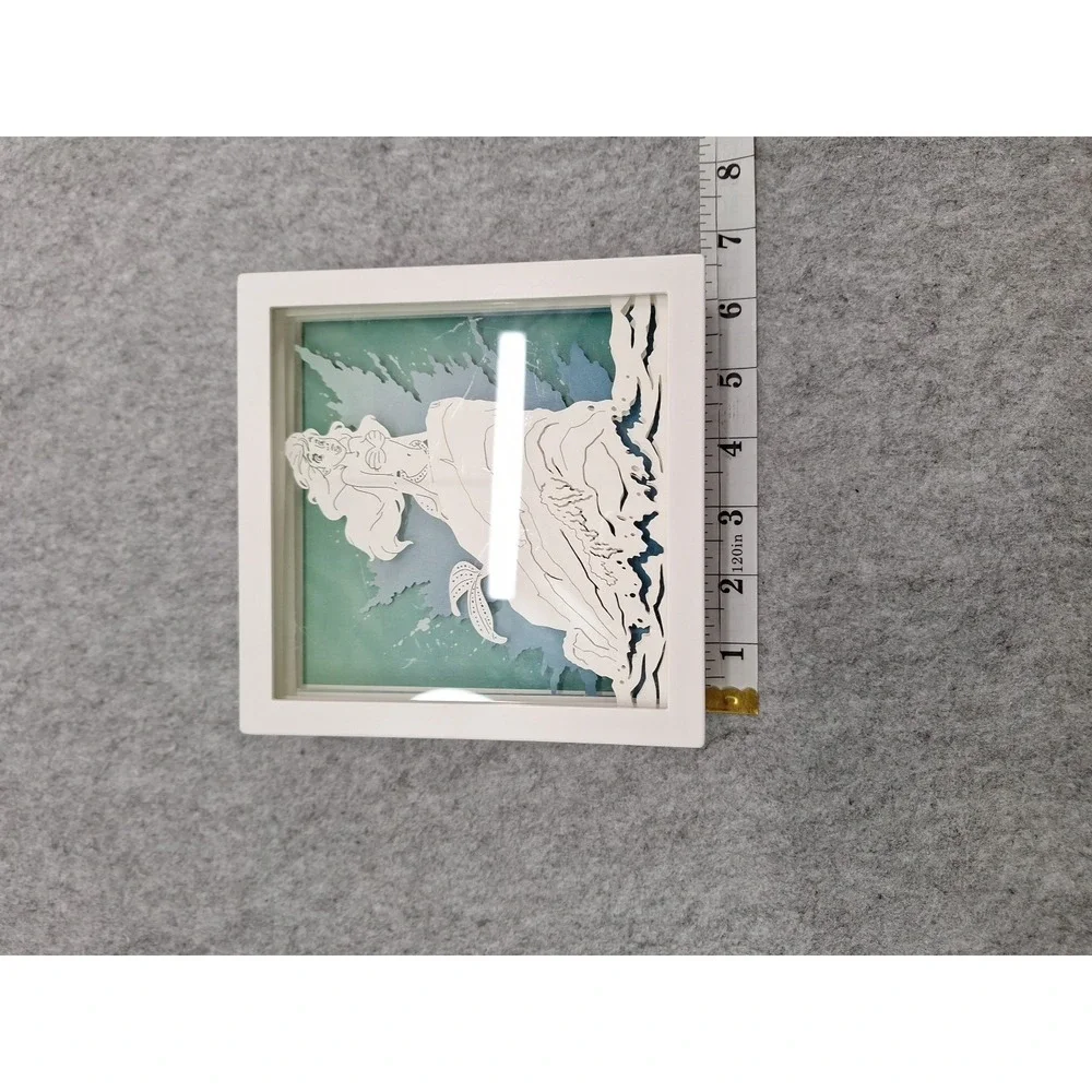 Disney The Little Mermaid Light Box UKONIC Diorama Ariel On A Rock Works Charger - Picture 7 of 10
